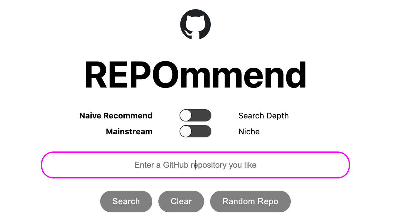 Repommend web application